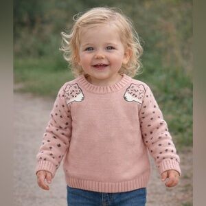 HANNA ANDERSSON Blush Cheetah Sweater